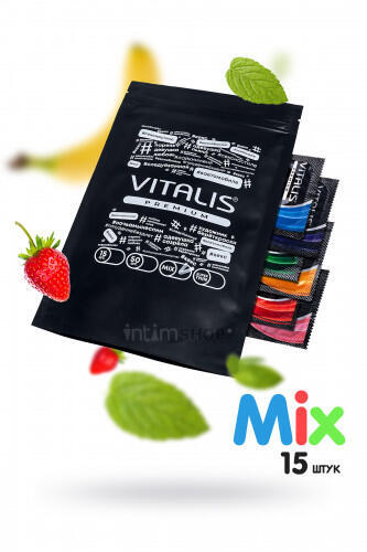 Презервативы Vitalis Premium Mix, 15 шт 