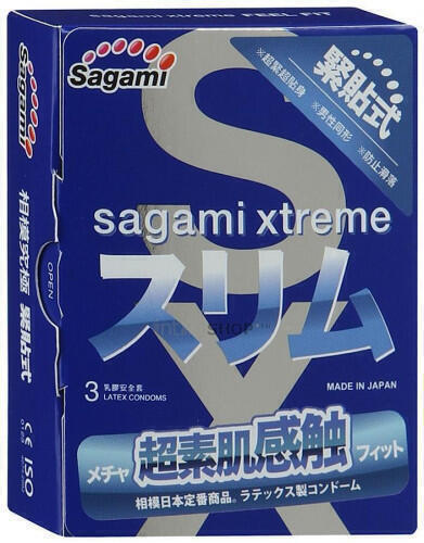 Презервативы без спермонакопителя Sagami Xtreme Feel Fit, розовые, 3шт (розовый) 