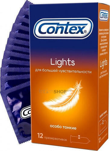 Презервативы особо тонкие Contex Lights №12 (Бесцветный) 