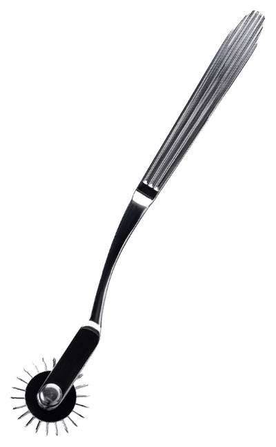 Серебристое колесо Вартенберга с ребристой ручкой TOYFA (серебристый) 