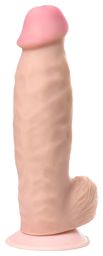 Телесный реалистичный фаллоимитатор для фистинга на присоске 34 см TOYFA (розовый; бежевый) 