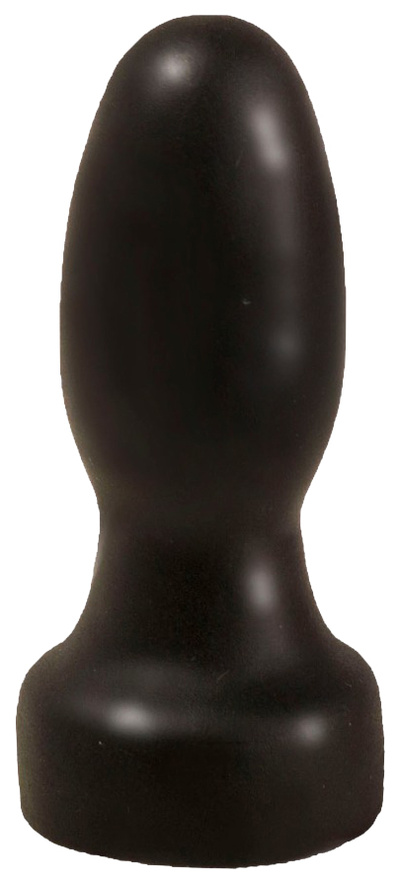 Чёрная овальная пробочка на ножке 10 см LoveToy (черный) 