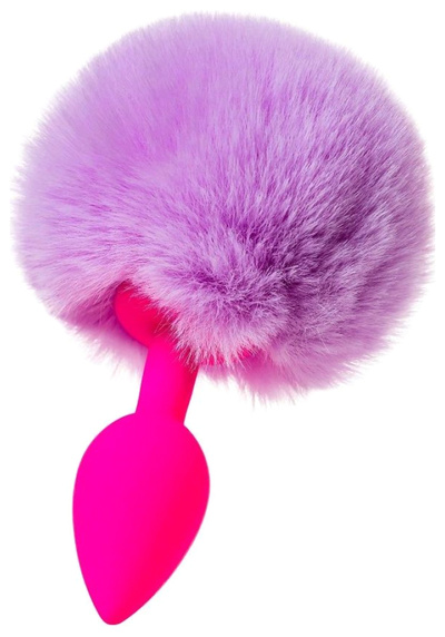 Анальная втулка с хвостом ToDo by Toyfa Sweet bunny силикон розово-фиолетовый O28 см 44 г (розовый; фиолетовый) 