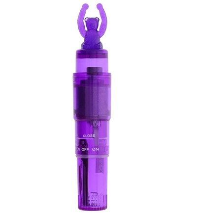 Фиолетовый клиторальный стимулятор-ракета с мишкой GOOD VIBES BEAR VIBRATOR Dream Toys 