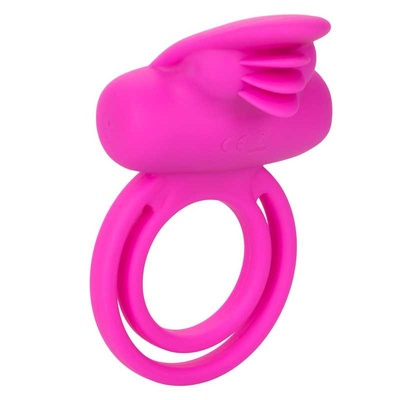 Эрекционное кольцо Rechargeable Dual Clit Flicker California Exotic Novelties ярко-розовый 