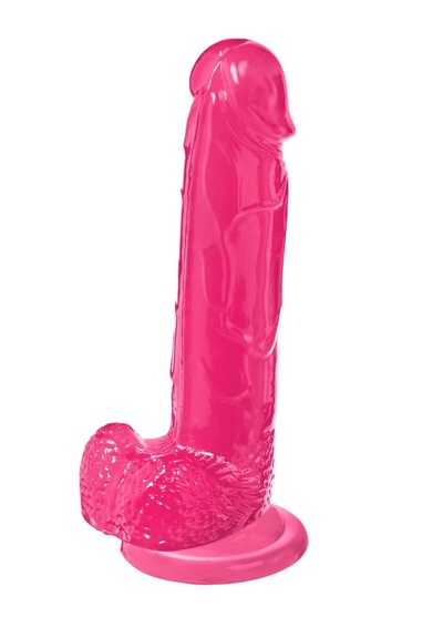Розовый реалистичный фаллоимитатор Mr. Bold L - 18,5 см. Bradex 