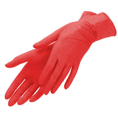 Перчатки для фистинга многоразовые на кисть Red красные р. L Fist Wrist Rubber Gloves (красный) 