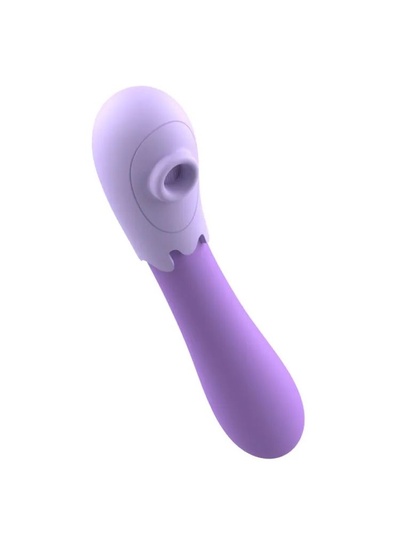 Вибратор Aibu со съемной насадкой для вакуумно-волновой стимуляции, цвет фиолетовый 20 см 
