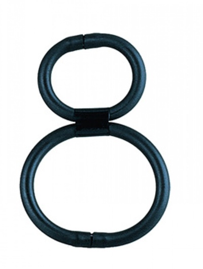 Эрекционное кольцо California Exotic Novelties Double Helix на член и мошонку, черное (черный) 