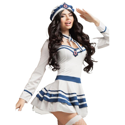 Эротический костюм LeShaLi Морячки, размер S, L (белый; синий) 