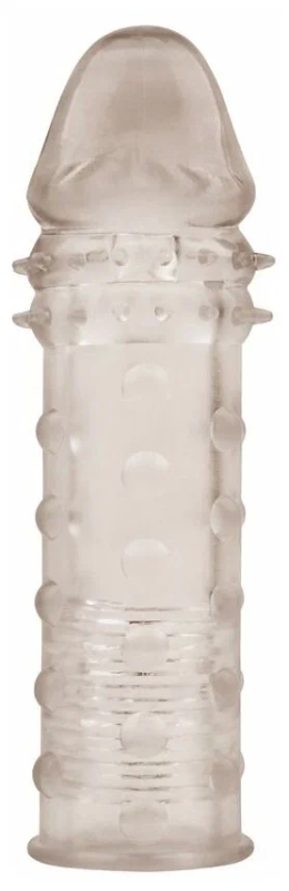 Удлиняющая насадка на пенис Chisa Novelties Extra Texture Sleeve дымчатая 16,2 см (серый) 