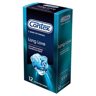 Презервативы "Contex" № 12 Long Love с анестетиком (Прозрачный) 