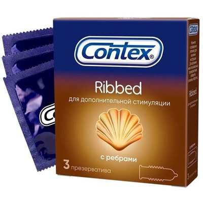 Презерватив "Contex" №3 Ribbed с ребрами (Прозрачный) 