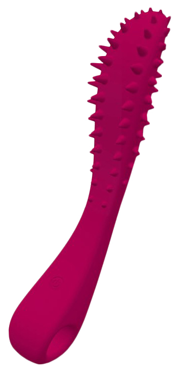 Малиновый вибратор Temptation Wand с шипиками 22 см Iyiqu (розовый) 