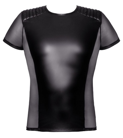 Эффектная футболка NEC с сетчатыми рукавами черная M Эффектная футболка с сетчатыми рукавами (черный) 