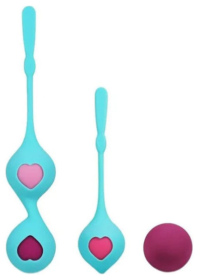 Набор вагинальных шариков Winyi Grace разновесные фиолетовый 4 шт (розовый; голубой) 