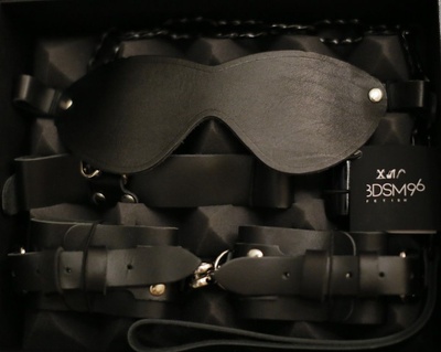 БДСМ-набор в черном цвете Послушный муж черный BDSM96 