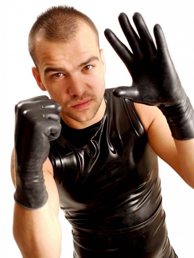Перчатки для фистинга Wrist Rubber Gloves Black на кисть черные S Fist (черный) 