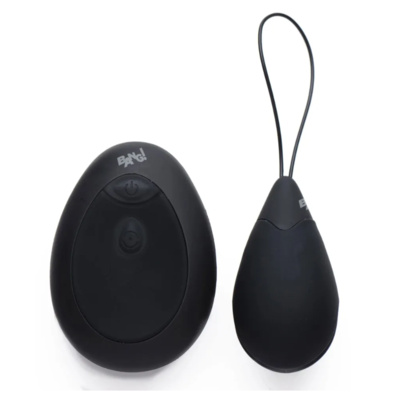Bang! - виброяйцо с пультом дистанционного управления, 6х3.3 см (чёрный) XR Brands Bang! 10X Silicone Vibrating Egg - виброяйцо с пультом дистанционного управления, 6х3.3 см (чёрный) (черный) 
