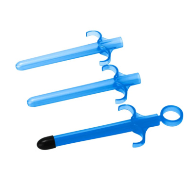 Trinity Vibes Lube Launcher - набор из 3 шприцов для лубриканта, 8.9х1.27 см (голубой) XR Brands 