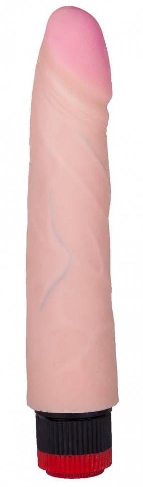 Вибратор с большой розовой головкой ART-Style №1 - 22 см. Art Style (телесный) 