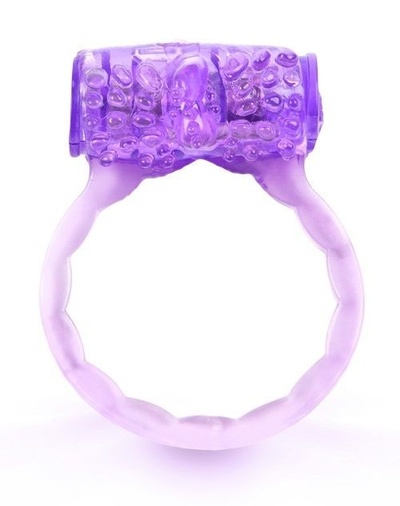 Фиолетовое эрекционное кольцо c вибропулей Brazzers (фиолетовый) 