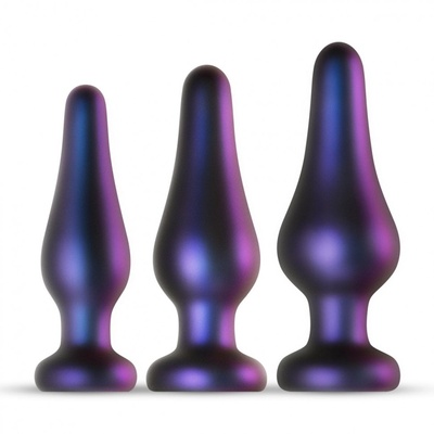 Набор из 3 фиолетовых анальных пробок Comets Butt Plug Set EDC (фиолетовый) 