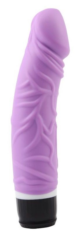 Фиолетовый вибратор-реалистик Thick Realistic Dildo - 19,5 см. Chisa 