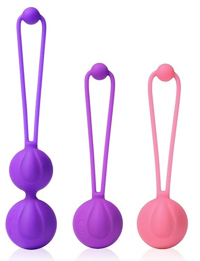 Набор из 3 разноцветных вагинальных шариков aixiASIA (разноцветный) 