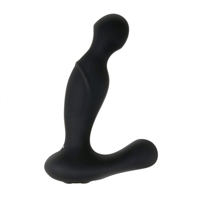 Черный вибростимулятор простаты Adam s Rotating P-spot Massager - 14,2 см. Adam & Eve 