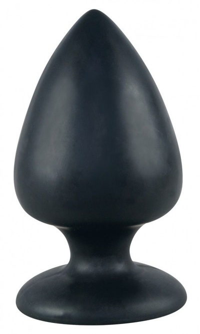 Большая чёрная анальная втулка Black Velvet Extra XL - 14 см. Orion (черный) 