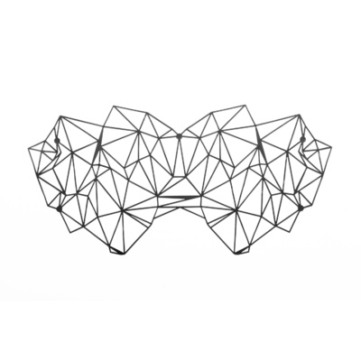 Bijoux Indiscrets - Kristine Mask - Маска на лицо виниловая с клеевым креплением, без завязок Bijoux Indiscrets (Испания) (Черный) 