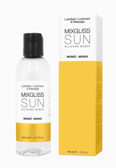 Mixgliss Sun Monoi - Лубрикант на силиконовой основе с ароматом масла Монои, 100 мл. MixGliss (Франция) (Прозрачный) 