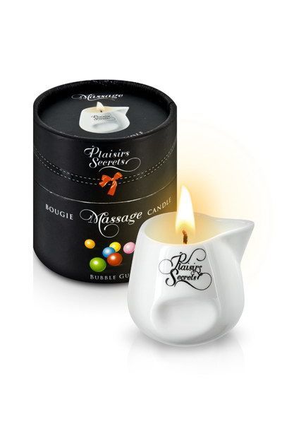 Plaisir Secret Bubble Gum массажная свеча с ароматом жвачки, 80 мл Plaisirs Secrets 