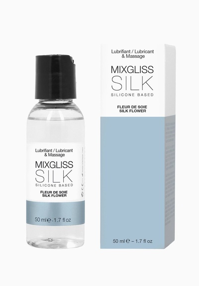 MixGliss Silk - Fleur De Soie - Лубрикант на силиконовой основе с цветочным ароматом, 50 мл. MixGliss (Франция) (Прозрачный) 