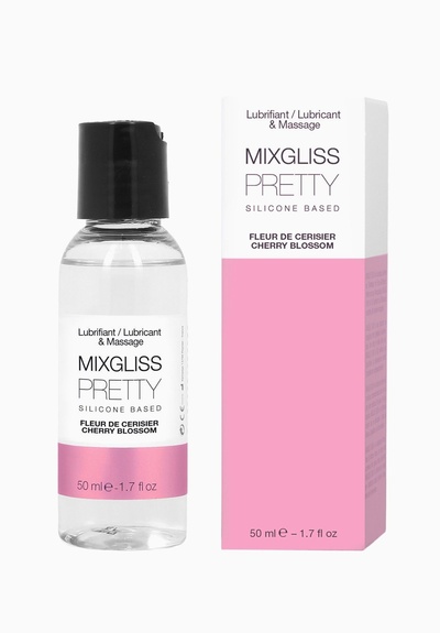 MixGliss Pretty-Fleur Cerisier - Лубрикант на силиконовой основе с ароматом цветков вишни, 50 мл. MixGliss (Франция) (Прозрачный) 