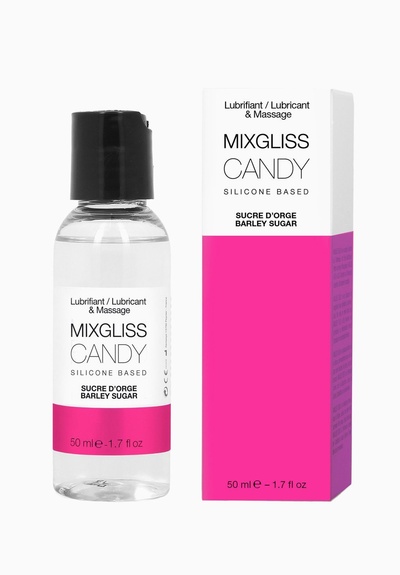 MixGliss CANDY - SUCRE D'ORGE - Лубрикант на силиконовой основе с конфетным ароматом, 50 мл. MixGliss (Франция) (Прозрачный) 