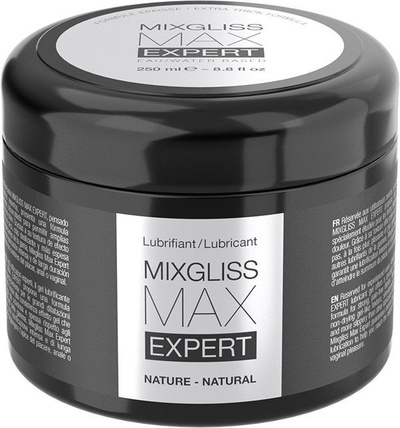 MixGliss Max Expert Nature - Густая смазка для фистинга и анального секса на водной основе, 250 мл. MixGliss (Франция) (Прозрачный) 
