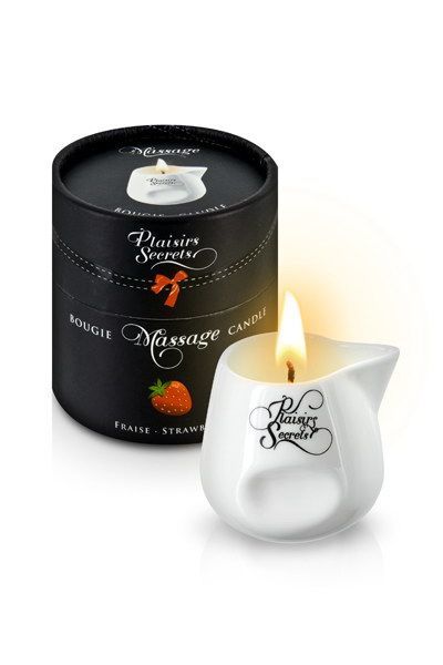 Plaisir Secret Strawberry массажная свеча с ароматом клубники,80 мл Plaisirs Secrets 