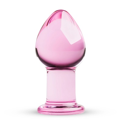 Gildo Pink Glass Buttplug No. 27 розовая анальная пробка из стекла, 8.5х4.3 см Gildo (Нидерланды) (Розовый) 