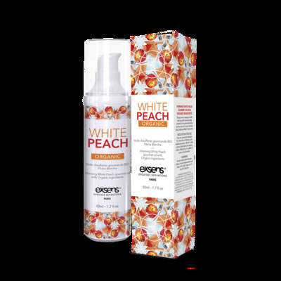 EXSENS Organic White Peach - Съедобное массажное масло с согревающим эффектом, 50 мл Exsens (Франция) (Прозрачный) 