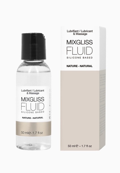 MixGliss FLUID NATURE - Лубрикант на силиконовой основе без запаха, 50 мл. MixGliss (Франция) (Прозрачный) 