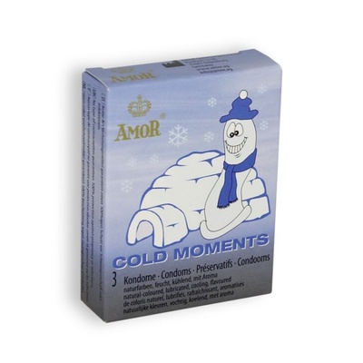 Amor Cold Moments - презервативы с охлаждающим эффектом, 3 шт (Прозрачный) 