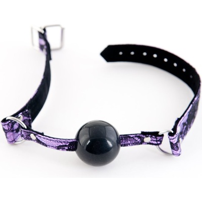 ToyFa Marcus - Кляп-шарик с изящным ремешком Marcus by TOYFA (фиолетовый с черным) 