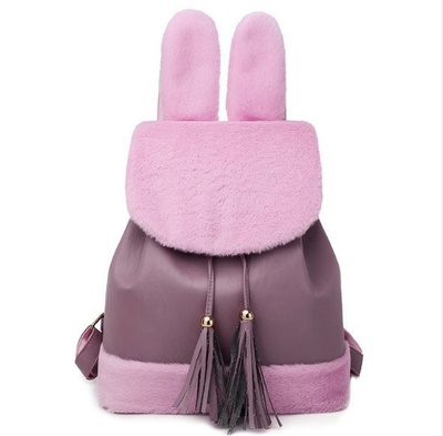Рюкзак экокожа с мягкими ушками, фиолетовый Pink Rabbit toys 