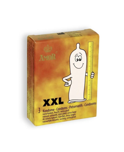 Amor XXL - презервативы увеличенного размера, 3 шт (Прозрачный) 