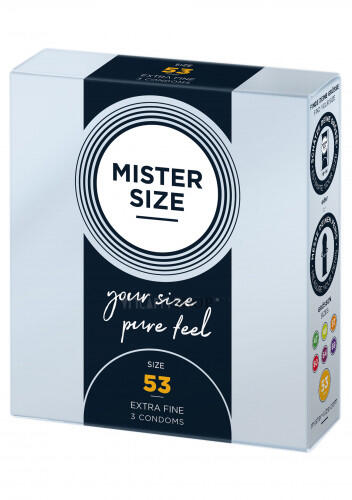 Презервативы ультратонкие Mister Size размер 53, 3 шт 