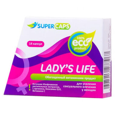 Женское возбуждающее средство Super Caps Lady's Life, 14 капсул 