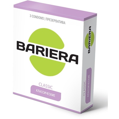 Bariera Classic - Классические презервативы с накопителем (3 шт) Bariera, Россия (Прозрачный) 