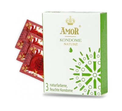 Amor Nature - Классические презервативы, 3 шт (Прозрачный) 
